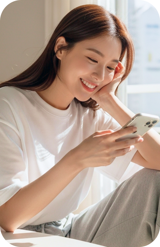 Smartphone interface of inCare app